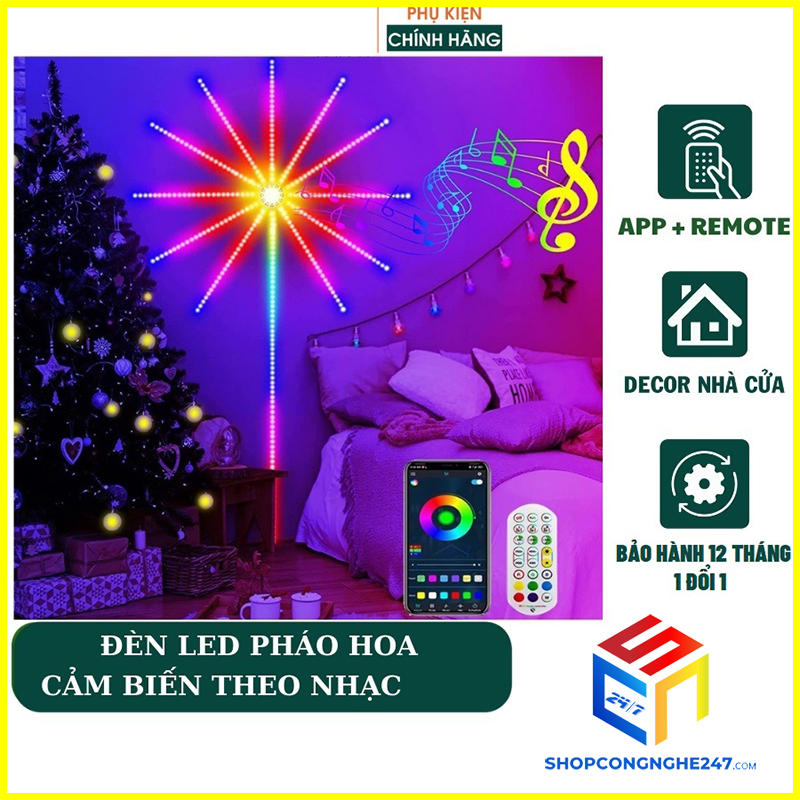 Bộ đèn led pháo hoa 11 tia 50cm